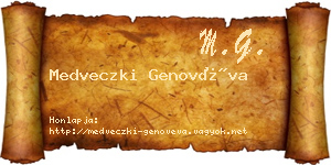 Medveczki Genovéva névjegykártya